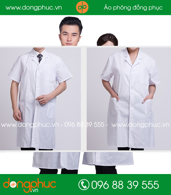 Áo blouse đồng phục y tá - Bác sĩ màu trắng 
